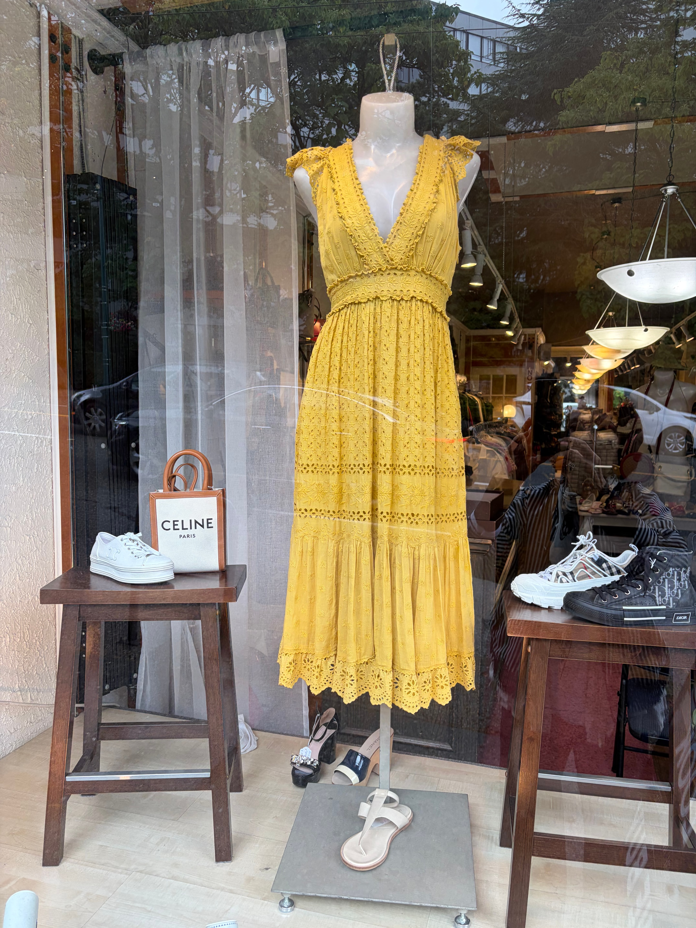 Zimmermann Yellow Lace Dress